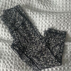 lululemon athletica Black and White Patterned Leggings